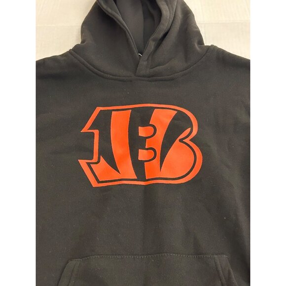 Cincinnati Bengals Youth Hoodie 14 16 Black Orange NFL Football Boys Logo New - Picture 2 of 8